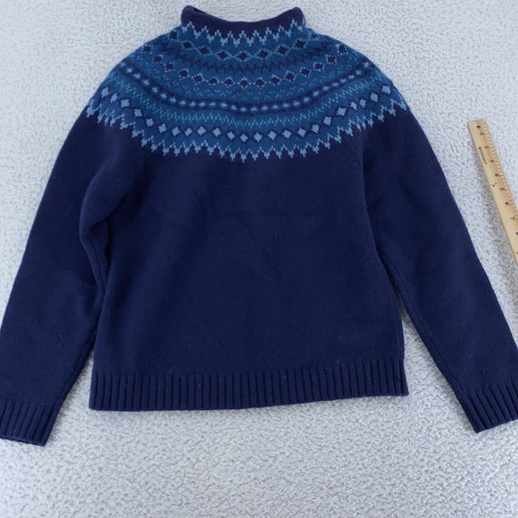 Eddie‎ Bauer Wool Fair Isle Knit Mock Neck Sweater fits XS Pullover Cottagecore - Picture 3 of 7